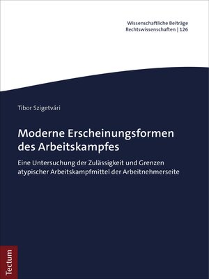 cover image of Moderne Erscheinungsformen des Arbeitskampfes